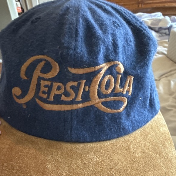 Pepsi Cola‎ Adjustable Hat Suede Bill Embroidered And Structured 3922 - Picture 2 of 5